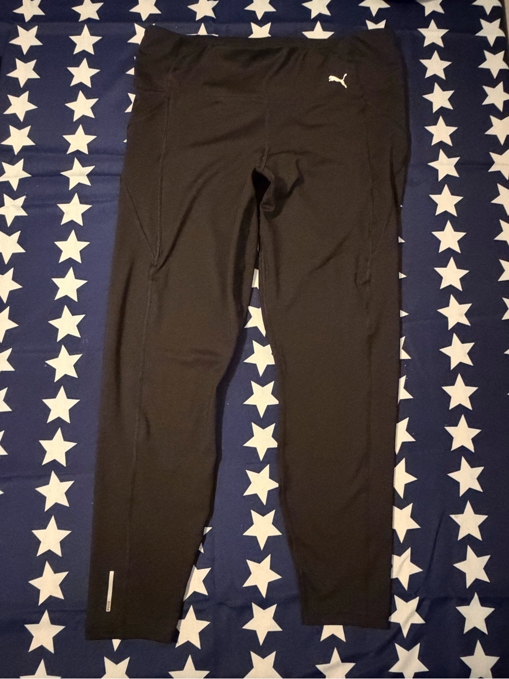 Puma Black Top with White Logo Print